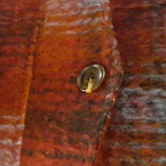 Forever 21 plaid fleece jacket  burgandy, navy and white  size large - Picture 6 of 6